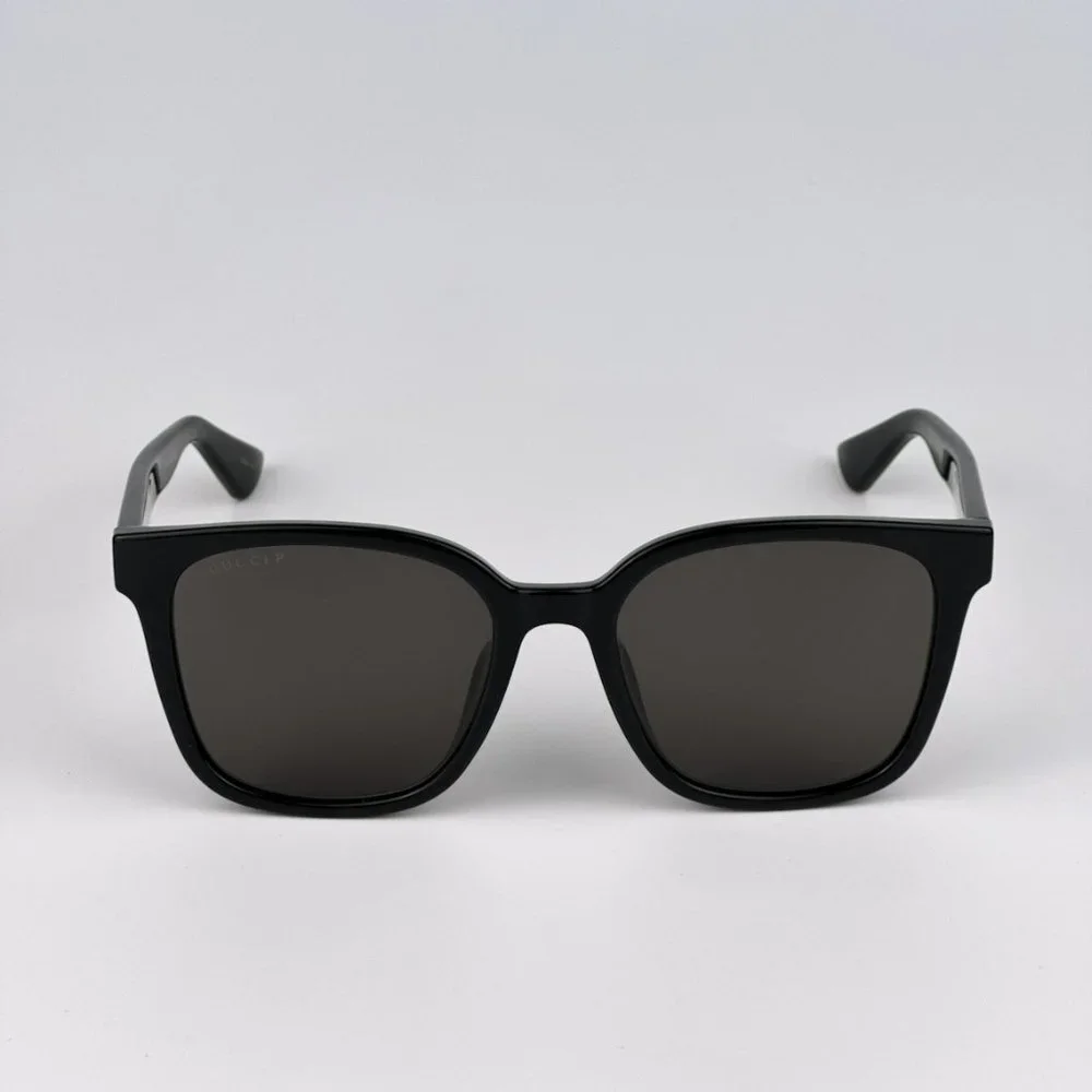 Gucci GG1346SK 002 BRAND NEW Sunglasses Black Brown Polarized Square Unisex